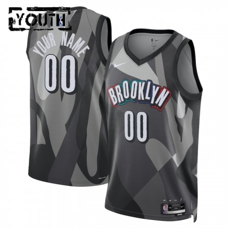 Dres Brooklyn Nets Prilagođeni Nike 2024-25 City Edition Sivo Swingman - Dječji